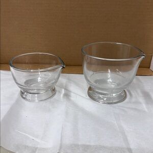 ⭐️Vintage Pharmacy clear glass Mortars